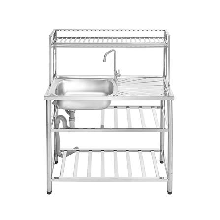 ซิงค์ขาตั้ง 1 หลุม 1 ที่พัก MESTER PSU100 สีเงิน_0