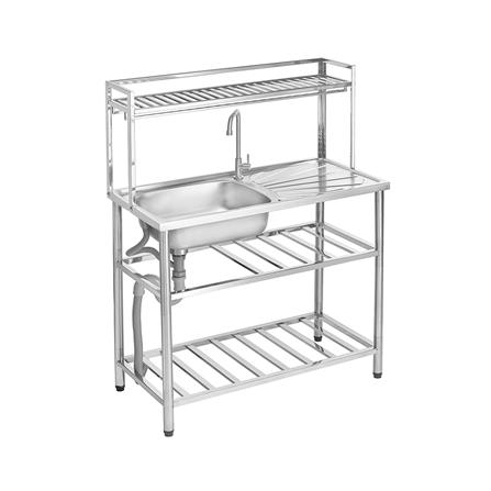 ซิงค์ขาตั้ง 1 หลุม 1 ที่พัก MESTER PSU100 สีเงิน_1