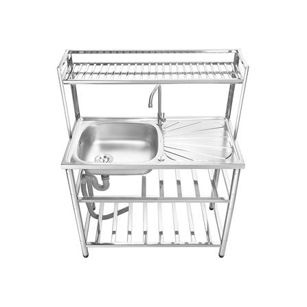 ซิงค์ขาตั้ง 1 หลุม 1 ที่พัก MESTER PSU100 สีเงิน_2