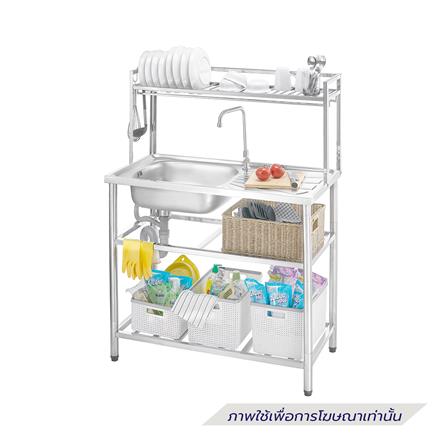 ซิงค์ขาตั้ง 1 หลุม 1 ที่พัก MESTER PSU100 สีเงิน_3