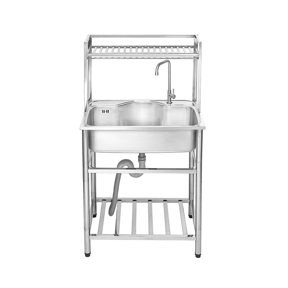 ซิงค์ขาตั้ง 1 หลุม MESTER PSU761 สีเงิน