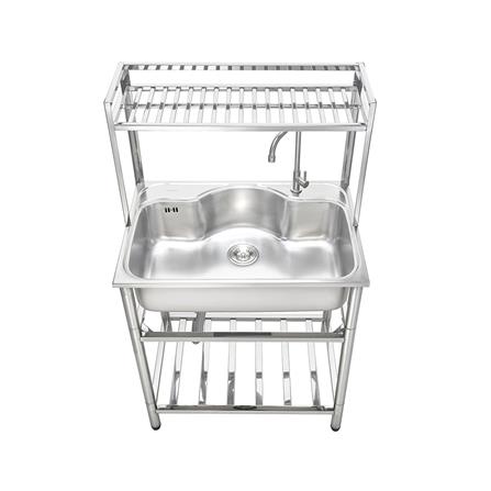 ซิงค์ขาตั้ง 1 หลุม MESTER PSU761 สีเงิน_2