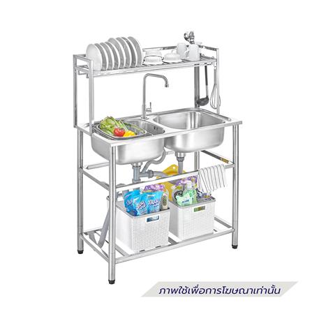 ซิงค์ขาตั้ง 2 หลุม MESTER PSU932 สีเงิน_3