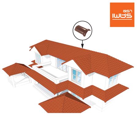 ครอบสันโค้ง ตราเพชร CT เวนิส 25x33 ซม. สีน้ำตาลกอนโดล่า_1