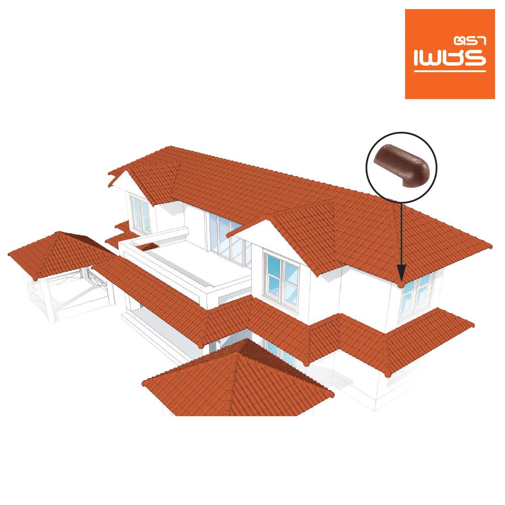 ครอบหางมน ตราเพชร CT เวนิส 36x20.5 ซม. สีน้ำตาลกอนโดล่า