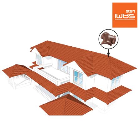 ครอบสันโค้ง 3 ทาง ตราเพชร CT เวนิส 36x39 ซม. สีน้ำตาลกอนโดล่า_1