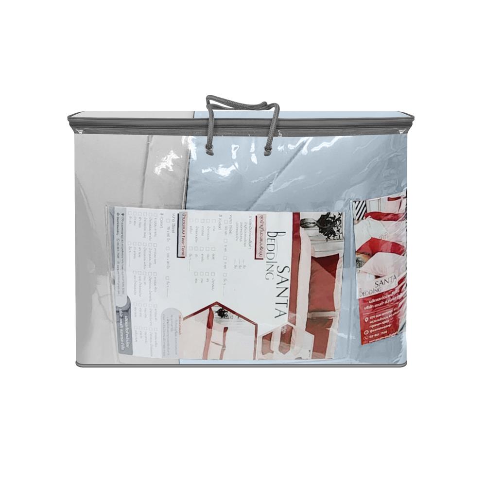 ชุดผ้าปูที่นอน 6 ฟุต (ชุด 6 ชิ้น) SANTA BEDDING สี LIGHT GREY/LIGHT BLUE