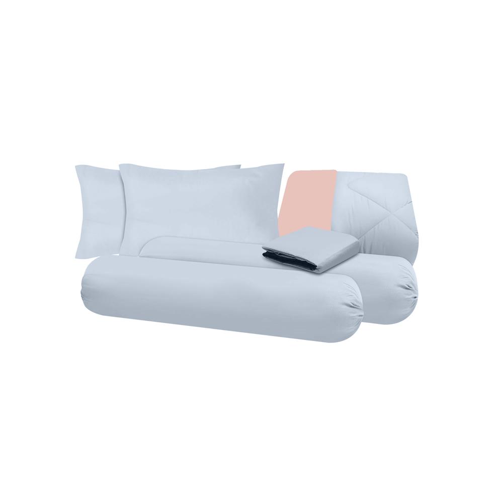 ชุดผ้าปูที่นอน 6 ฟุต (ชุด 6 ชิ้น) SANTA BEDDING สี LIGHTBLUE/PINK