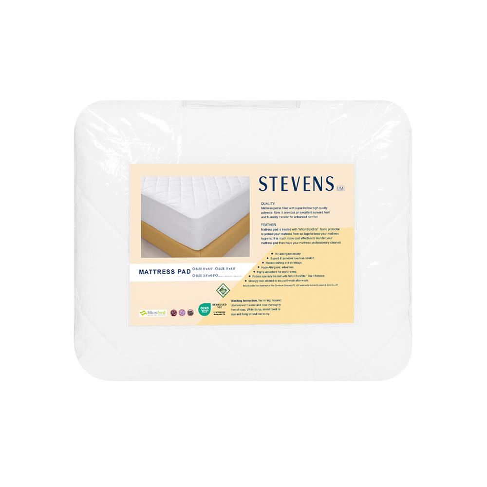 ผ้ารองกันเปื้อน รัดมุมเต็มตัว KING SIZE STEVENS สี WHITE