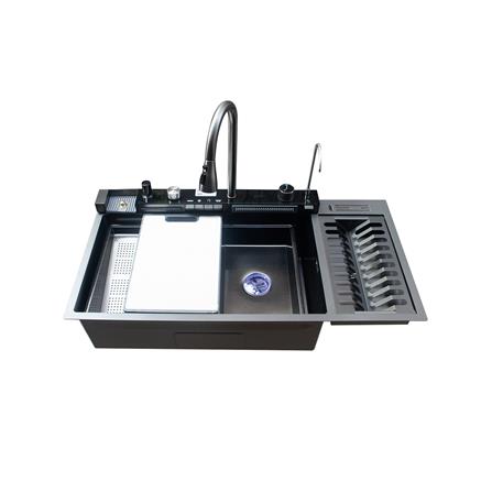 ซิงค์ฝัง 1 หลุม S-FLO NL0055 10050NT สีดำ_0