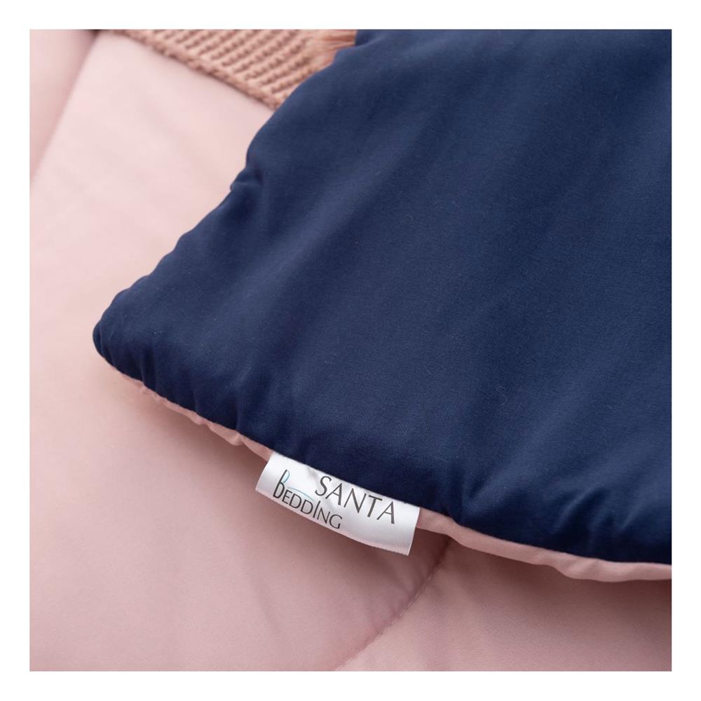 ชุดผ้าปูที่นอน 6 ฟุต (ชุด 6 ชิ้น) SANTA BEDDING สี NAVY BLUE/PINK