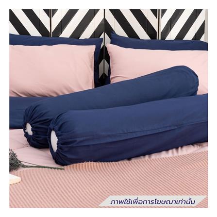 ชุดผ้าปูที่นอน 6 ฟุต (ชุด 6 ชิ้น) SANTA BEDDING สี NAVY BLUE/PINK_3