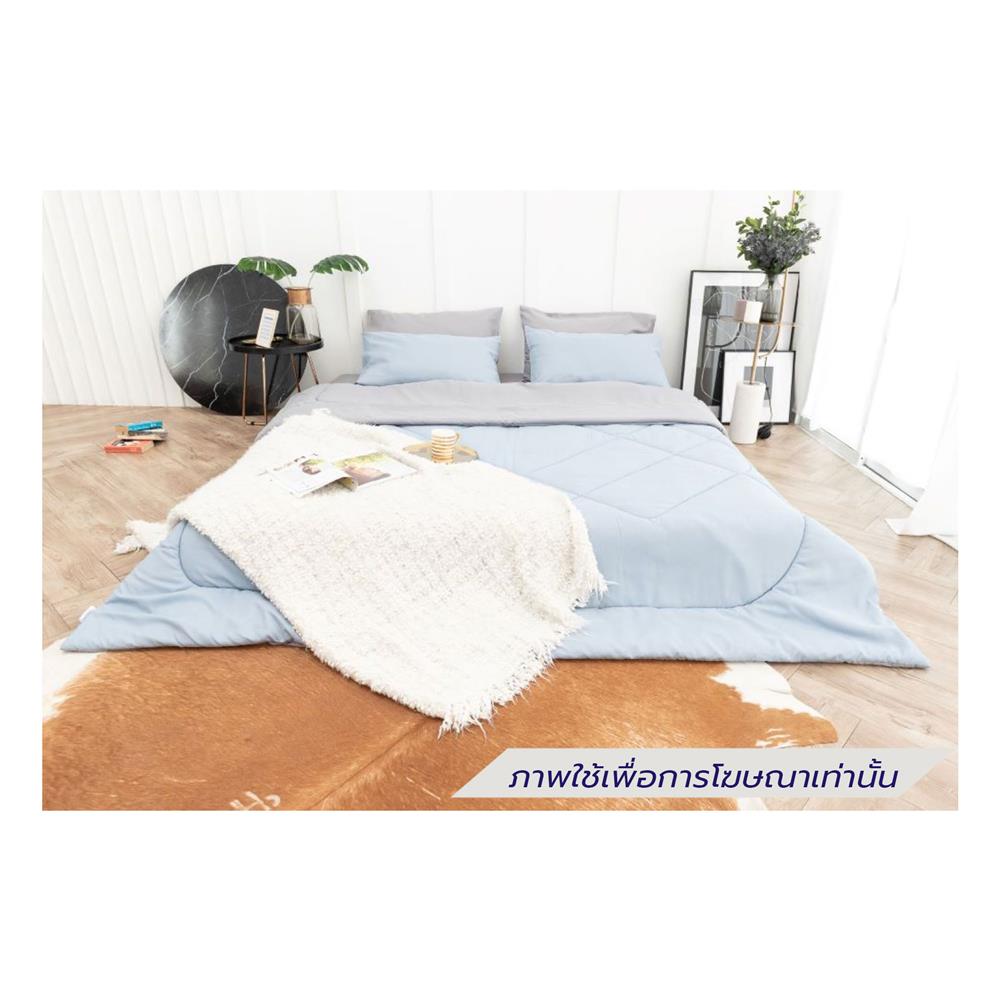 ชุดผ้าปูที่นอน 5 ฟุต (ชุด 6 ชิ้น) SANTA BEDDING สี LIGHT GREY/LIGHT BLUE