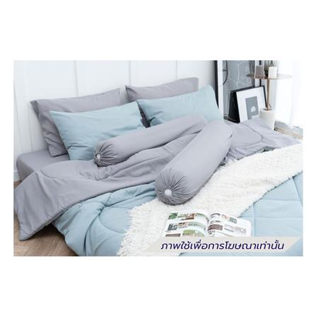 ชุดผ้าปูที่นอน 5 ฟุต (ชุด 6 ชิ้น) SANTA BEDDING สี LIGHT GREY/LIGHT BLUE_1