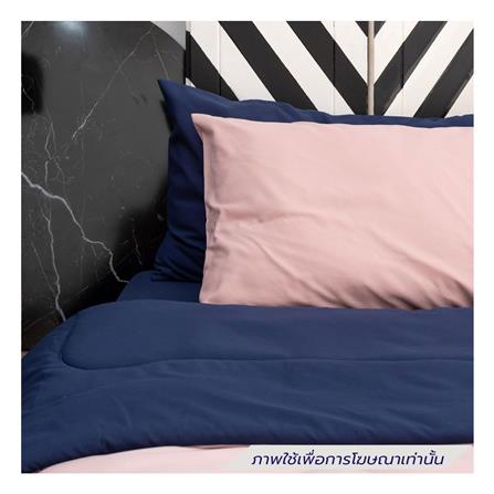 ชุดผ้าปูที่นอน 5 ฟุต (ชุด 6 ชิ้น) SANTA BEDDING สี NAVY BLUE/PINK_4