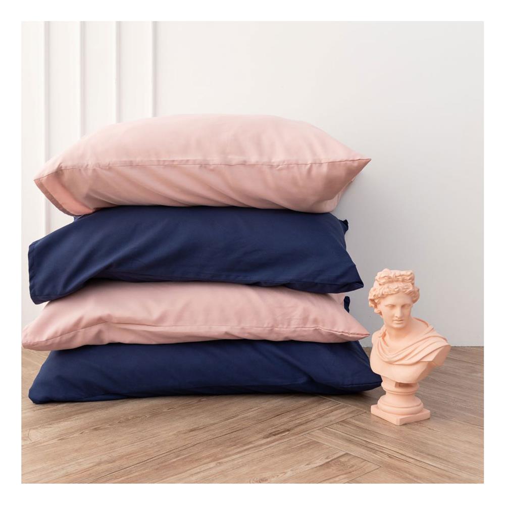 ชุดผ้าปูที่นอน 3.5 ฟุต (ชุด 4 ชิ้น) SANTA BEDDING สี NAVY BLUE/PINK