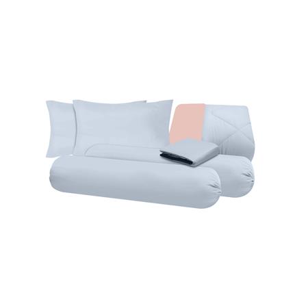 ชุดผ้าปูที่นอน 5 ฟุต (ชุด 6 ชิ้น) SANTA BEDDING สี LIGHT BLUE/PINK_5