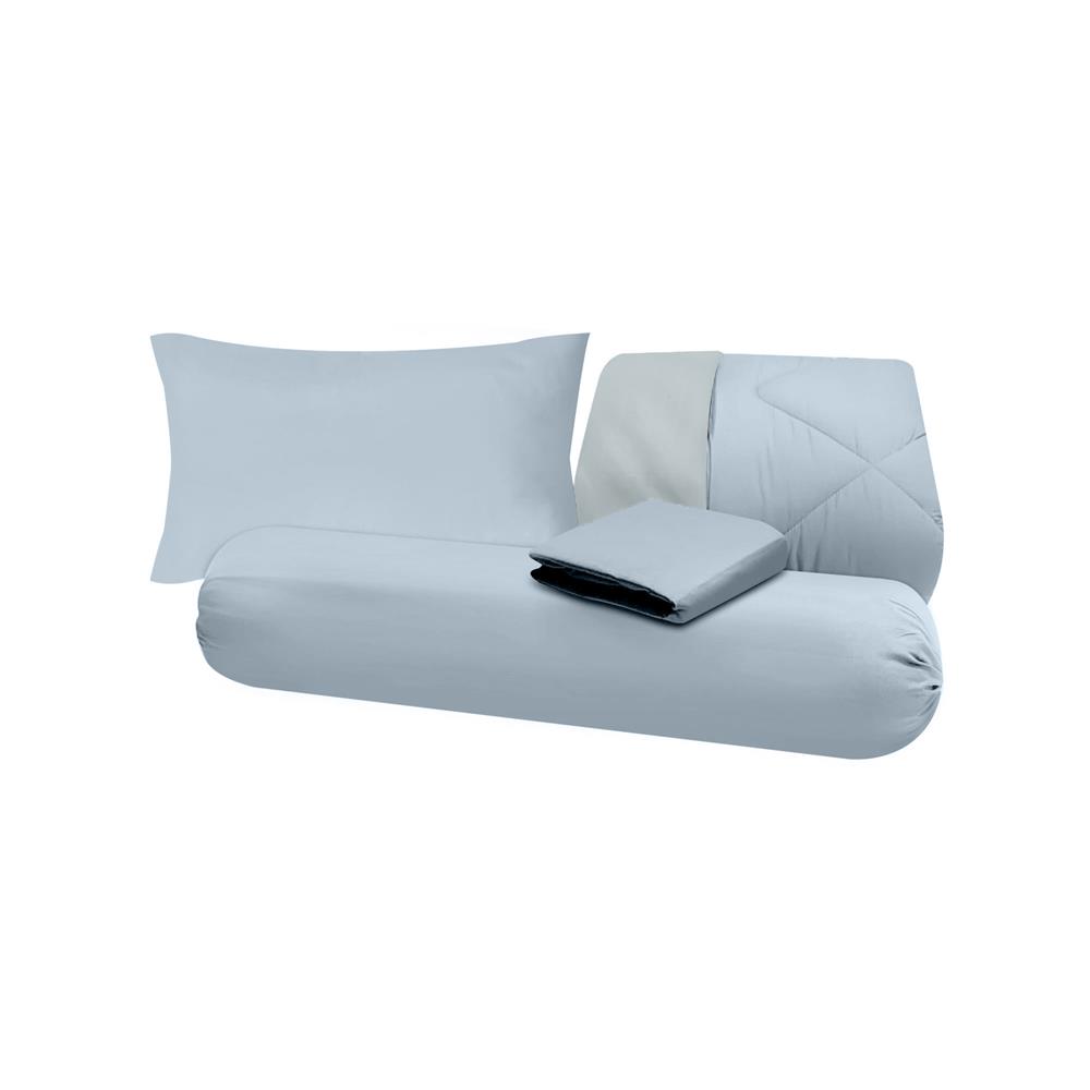 ชุดผ้าปูที่นอน 3.5 ฟุต (ชุด 4 ชิ้น) SANTA BEDDING สี LIGHT BLUE/LIGHT GREEN