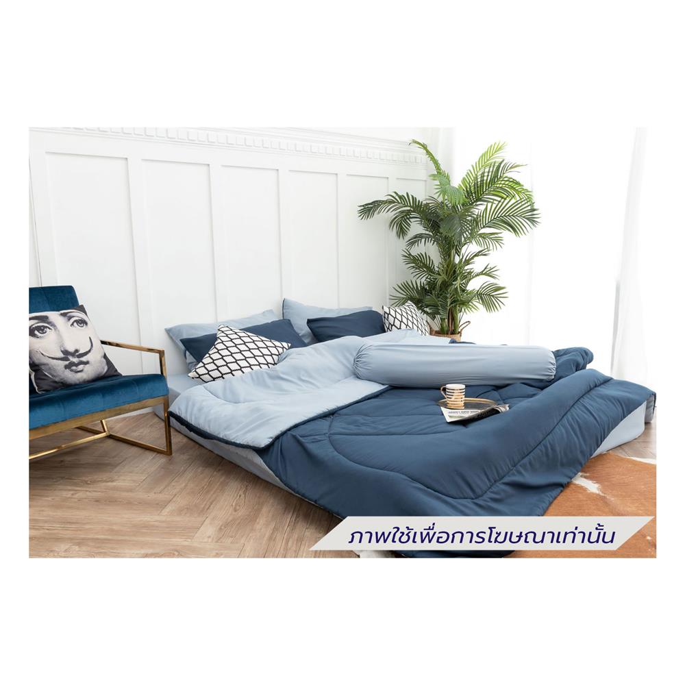 ชุดผ้าปูที่นอน 3.5 ฟุต (ชุด 4 ชิ้น) SANTA BEDDING สี LIGHT BLUE/NAVY BLUE