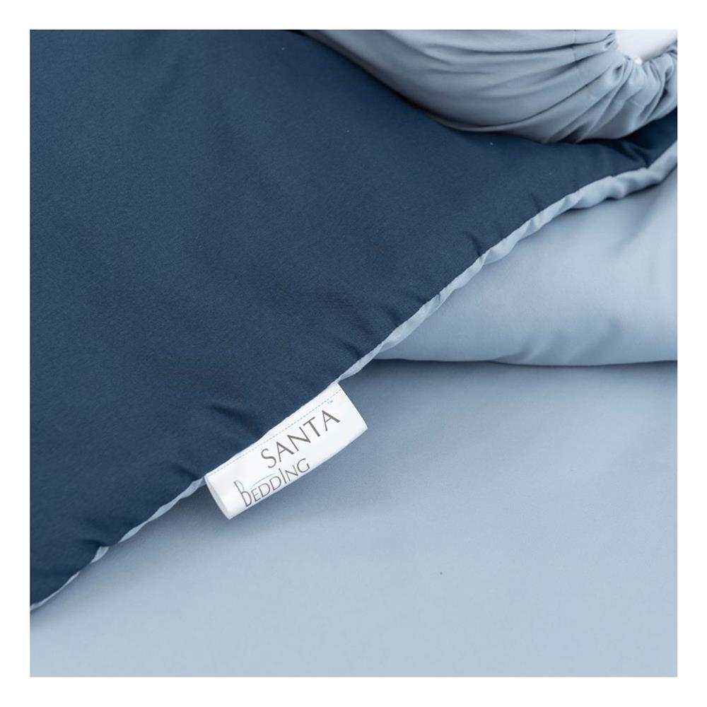 ชุดผ้าปูที่นอน 3.5 ฟุต (ชุด 4 ชิ้น) SANTA BEDDING สี LIGHT BLUE/NAVY BLUE