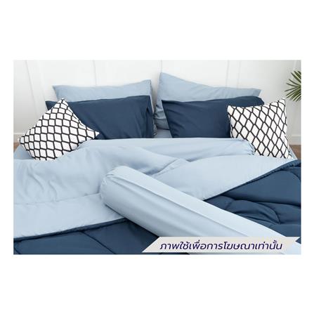 ชุดผ้าปูที่นอน 3.5 ฟุต (ชุด 4 ชิ้น) SANTA BEDDING สี LIGHT BLUE/NAVY BLUE_1
