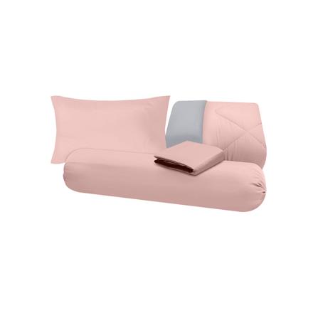 ชุดผ้าปูที่นอน 3.5 ฟุต (ชุด 4 ชิ้น) SANTA BEDDING สี PINK/LIGHT GREY_5