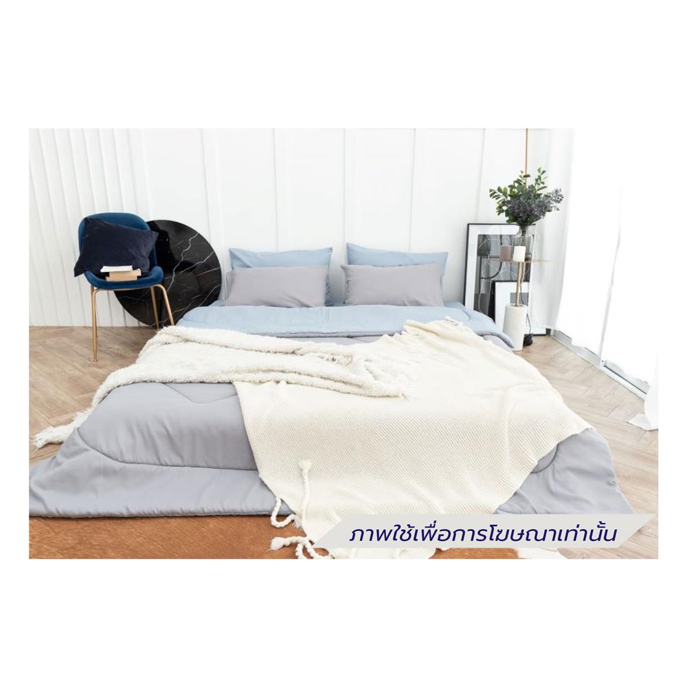 ชุดผ้าปูที่นอน 3.5 ฟุต (ชุด 4 ชิ้น) SANTA BEDDING สี LIGHT BLUE/LIGHT GREY