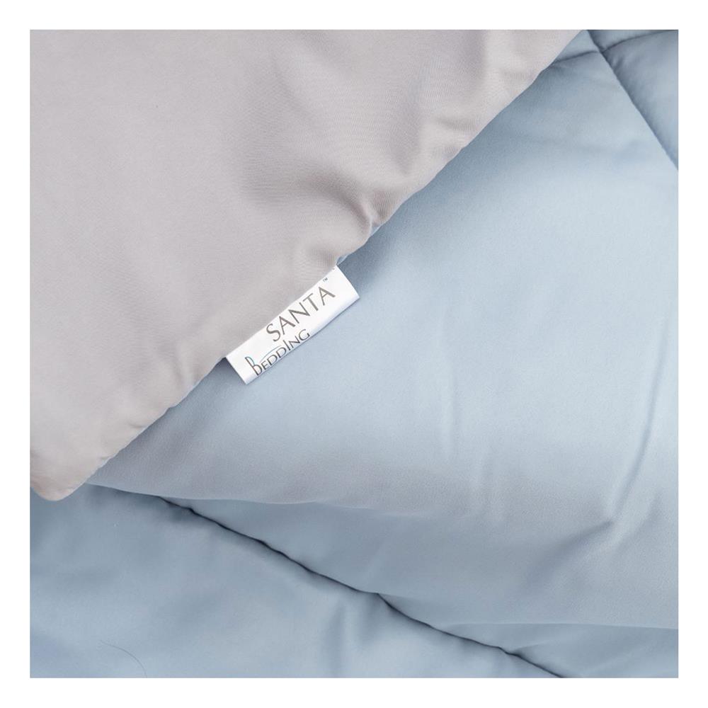 ชุดผ้าปูที่นอน 3.5 ฟุต (ชุด 4 ชิ้น) SANTA BEDDING สี LIGHT BLUE/LIGHT GREY