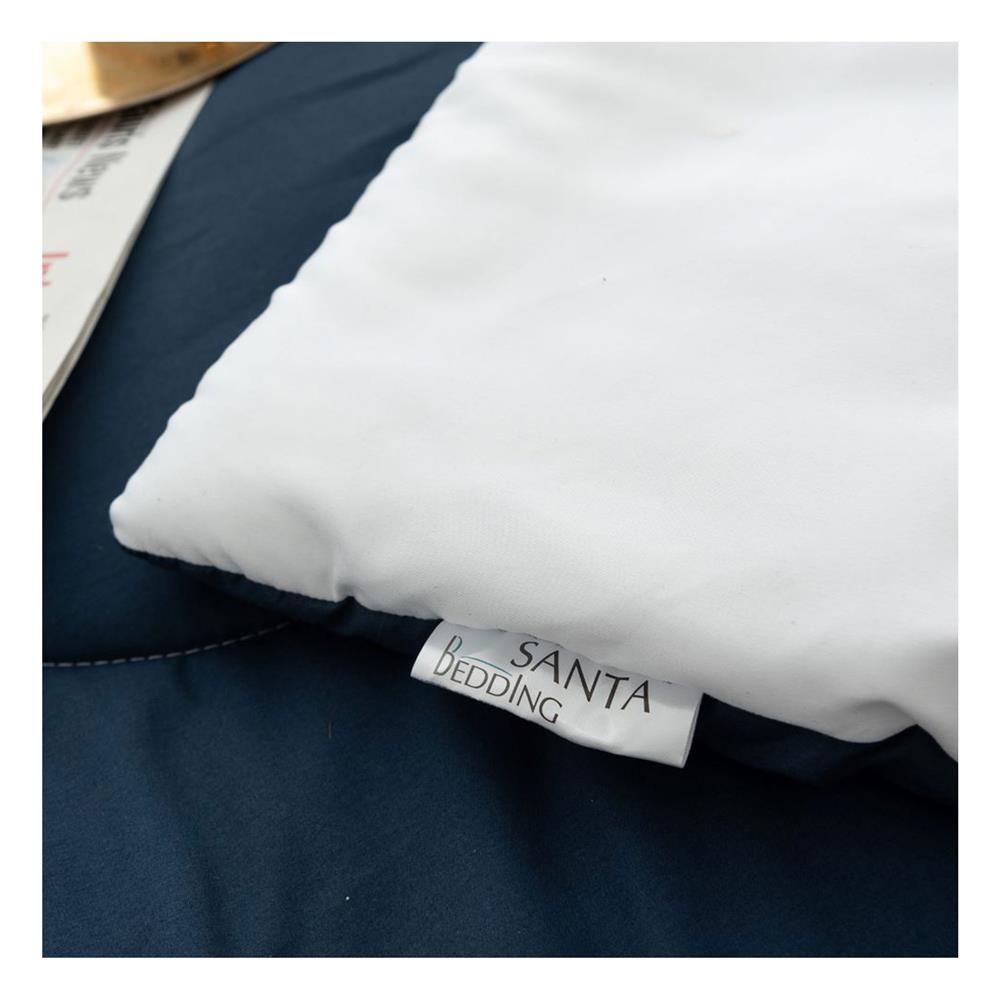 ชุดผ้าปูที่นอน 3.5 ฟุต (ชุด 4 ชิ้น) SANTA BEDDING สี WHITE/NAVY BLUE