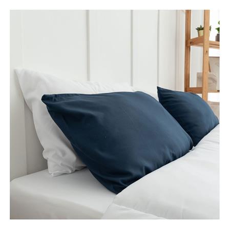 ชุดผ้าปูที่นอน 3.5 ฟุต (ชุด 4 ชิ้น) SANTA BEDDING สี WHITE/NAVY BLUE_1