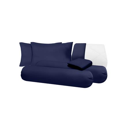ชุดผ้าปูที่นอน 5 ฟุต (ชุด 6 ชิ้น) SANTA BEDDING สี NAVY BLUE/WHITE_5