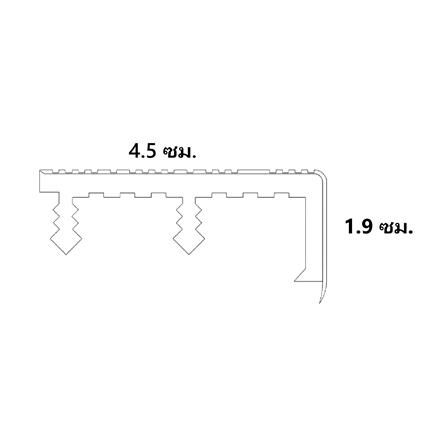 จมูกบันได PVC จระเข้ ไมโครแบน 2.4 ม. สีน้ำตาลเนื้อทอง_2