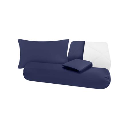 ชุดผ้าปูที่นอน 3.5 ฟุต (ชุด 4 ชิ้น) SANTA BEDDING สี NAVY BLUE/WHITE_5