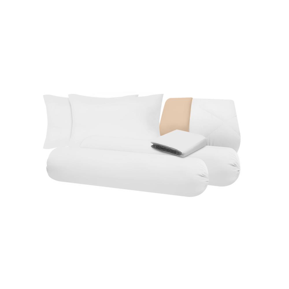ชุดผ้าปูที่นอน 6 ฟุต (ชุด 6 ชิ้น) SANTA BEDDING สี WHITE/BROWN