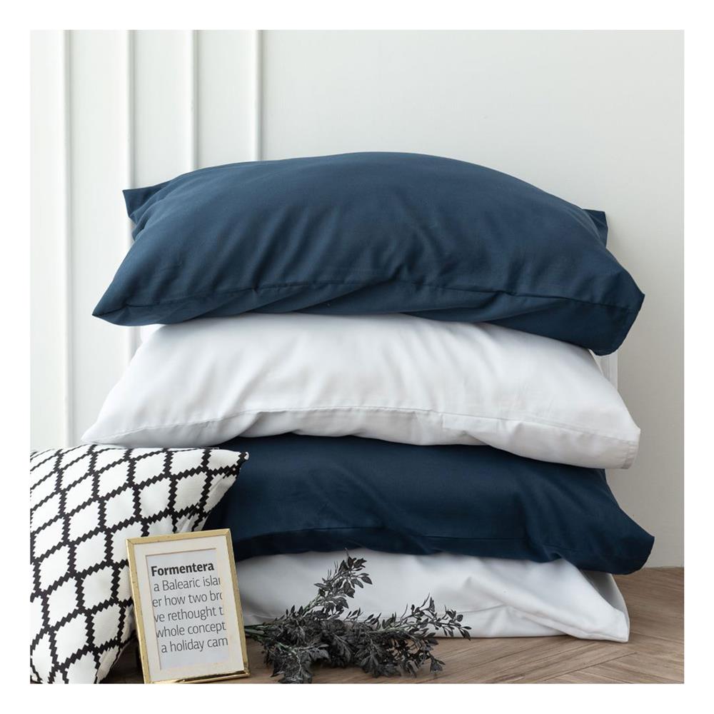 ชุดผ้าปูที่นอน 5 ฟุต (ชุด 6 ชิ้น) SANTA BEDDING สี WHITE/NAVY BLUE