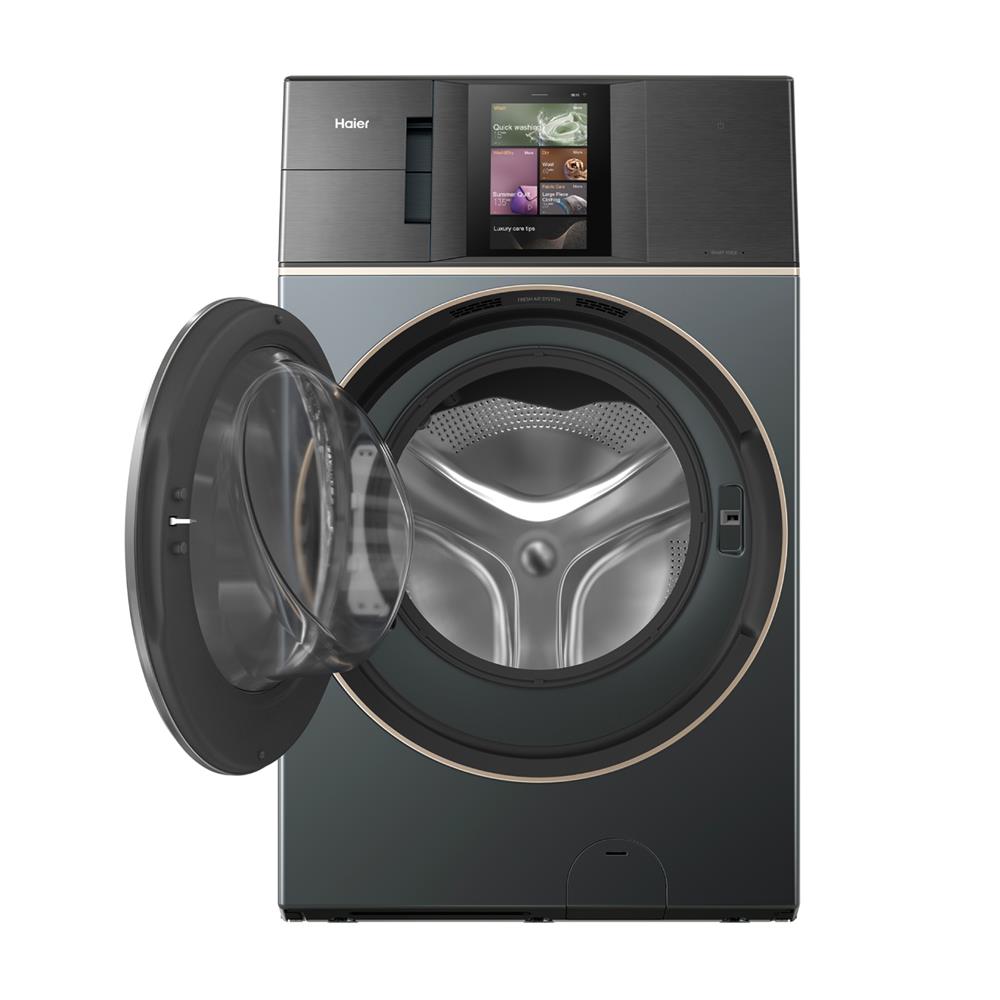 เครื่องซักอบผ้าฝาหน้า HAIER HWD210-BD12LGNU1 21/14 กก. 1200RPM อินเวอร์เตอร์ สีเขียวซีลอน