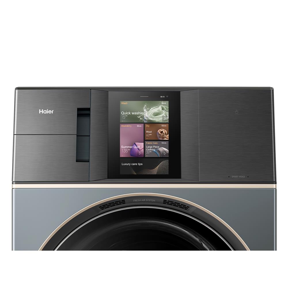 เครื่องซักอบผ้าฝาหน้า HAIER HWD210-BD12LGNU1 21/14 กก. 1200RPM อินเวอร์เตอร์ สีเขียวซีลอน