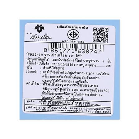 จานเปลเหลี่ยมเมลามีน 12 นิ้ว VANDA CLASSIC สีฟ้า_3