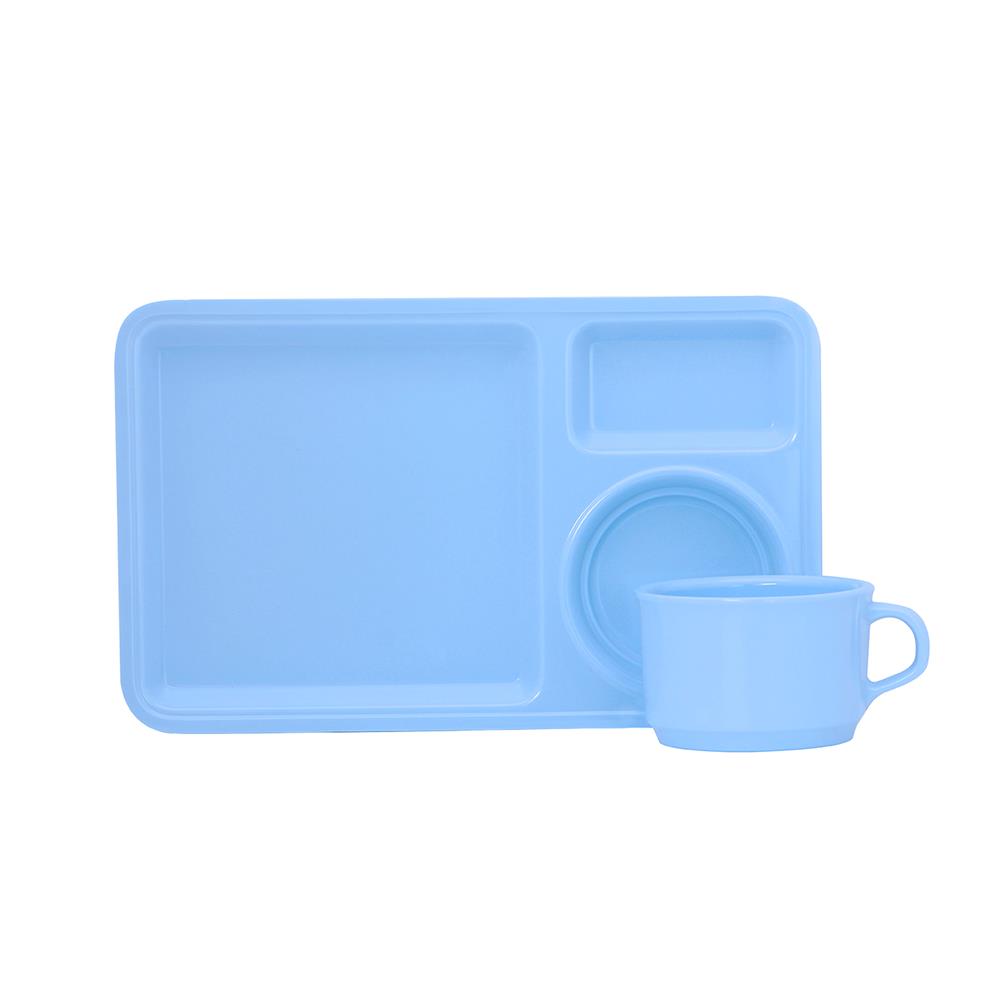 ถ้วยกาแฟและถาดเมลามีน 300 มล. VANDA CLASSIC สีฟ้า