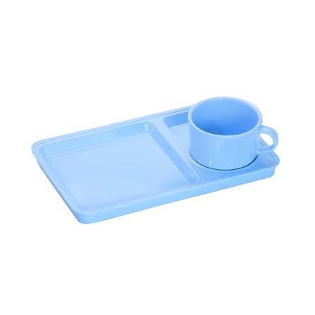 ถ้วยกาแฟและถาดเมลามีน 300 มล. VANDA CLASSIC สีฟ้า_1