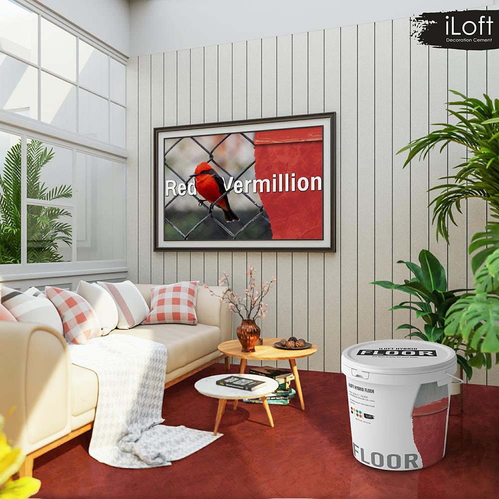 สีเท็กเจอร์ ILOFT HYBRID FLOOR สีแดงเข้ม 12 กก.