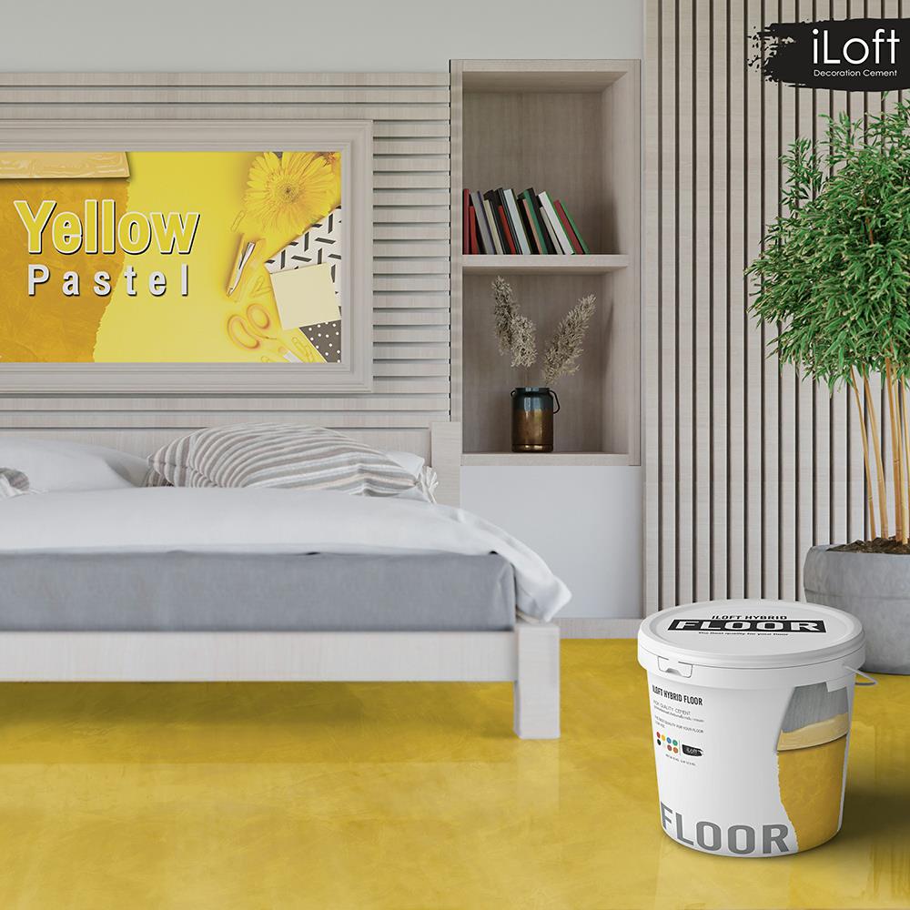 สีเท็กเจอร์ ILOFT HYBRID FLOOR สีเหลือง พาสเทล 12 กก.
