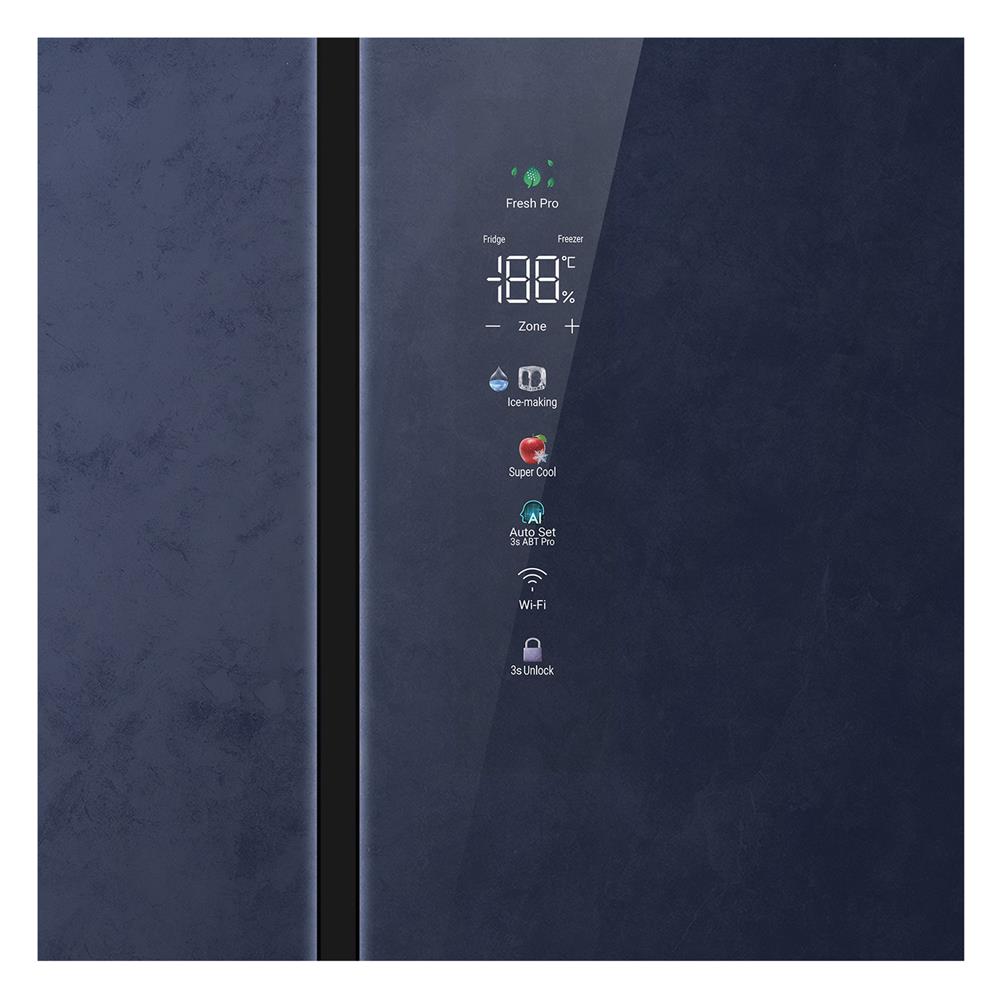 ตู้เย็น MULTI DOOR HAIER HRF-MD539IW(GL)U1 18.4 Q กระจกน้ำเงินลายหินอ่อน