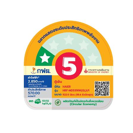 ตู้เย็น MULTI DOOR HAIER HRF-MD539IW(GL)U1 18.4 Q กระจกน้ำเงินลายหินอ่อน_11