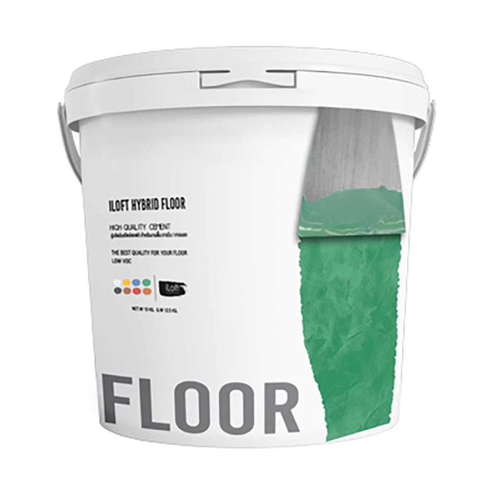 สีเท็กเจอร์ ILOFT HYBRID FLOOR สีเขียว มรกต 12 กก.