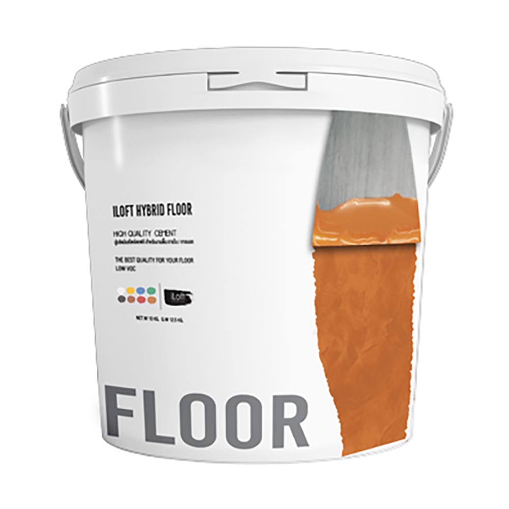 สีเท็กเจอร์ ILOFT HYBRID FLOOR สีส้มอิฐ 12 กก.