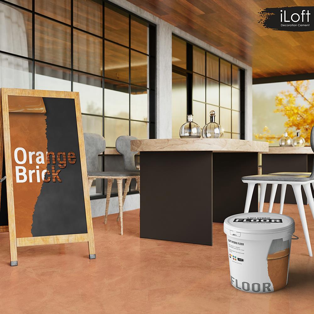สีเท็กเจอร์ ILOFT HYBRID FLOOR สีส้มอิฐ 12 กก.