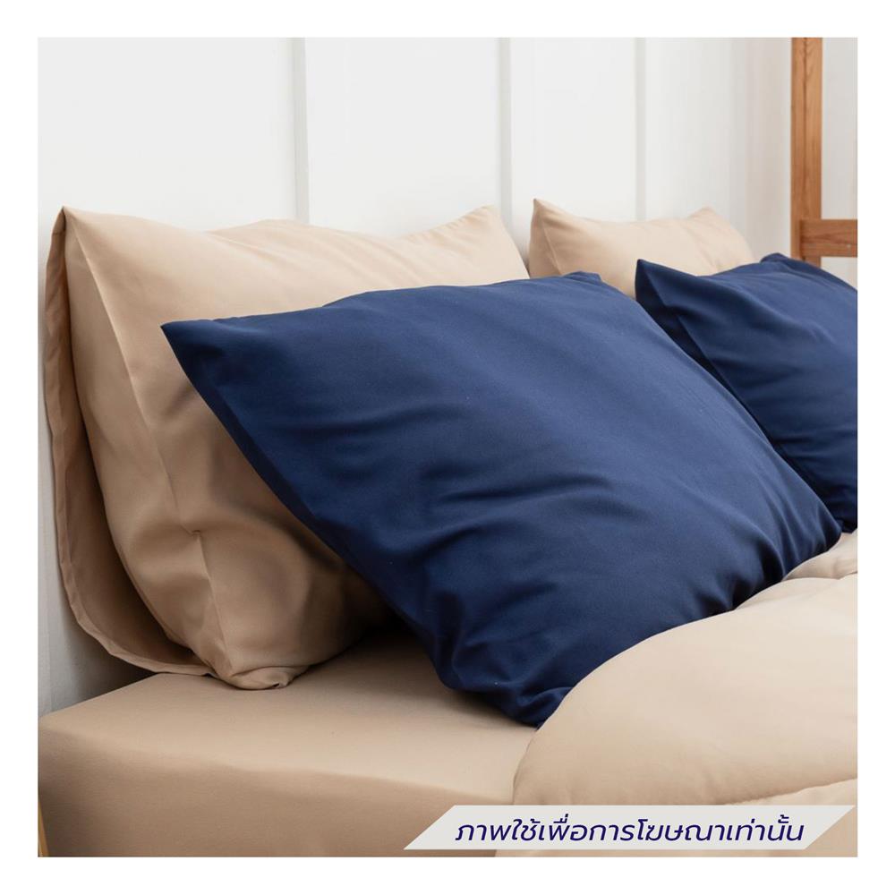 ชุดผ้าปูที่นอน 3.5 ฟุต (ชุด 4 ชิ้น) SANTA BEDDING สี BROWN/NAVY BLUE