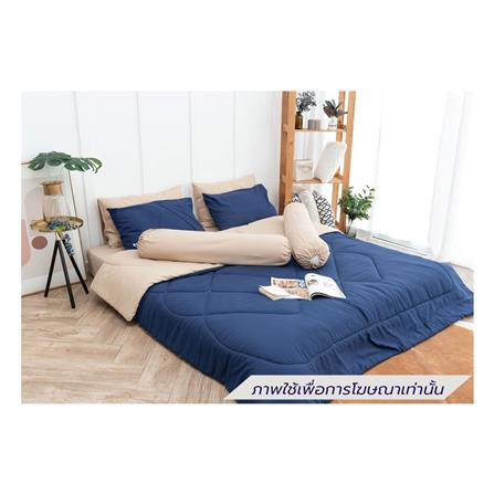 ชุดผ้าปูที่นอน 3.5 ฟุต (ชุด 4 ชิ้น) SANTA BEDDING สี BROWN/NAVY BLUE_0