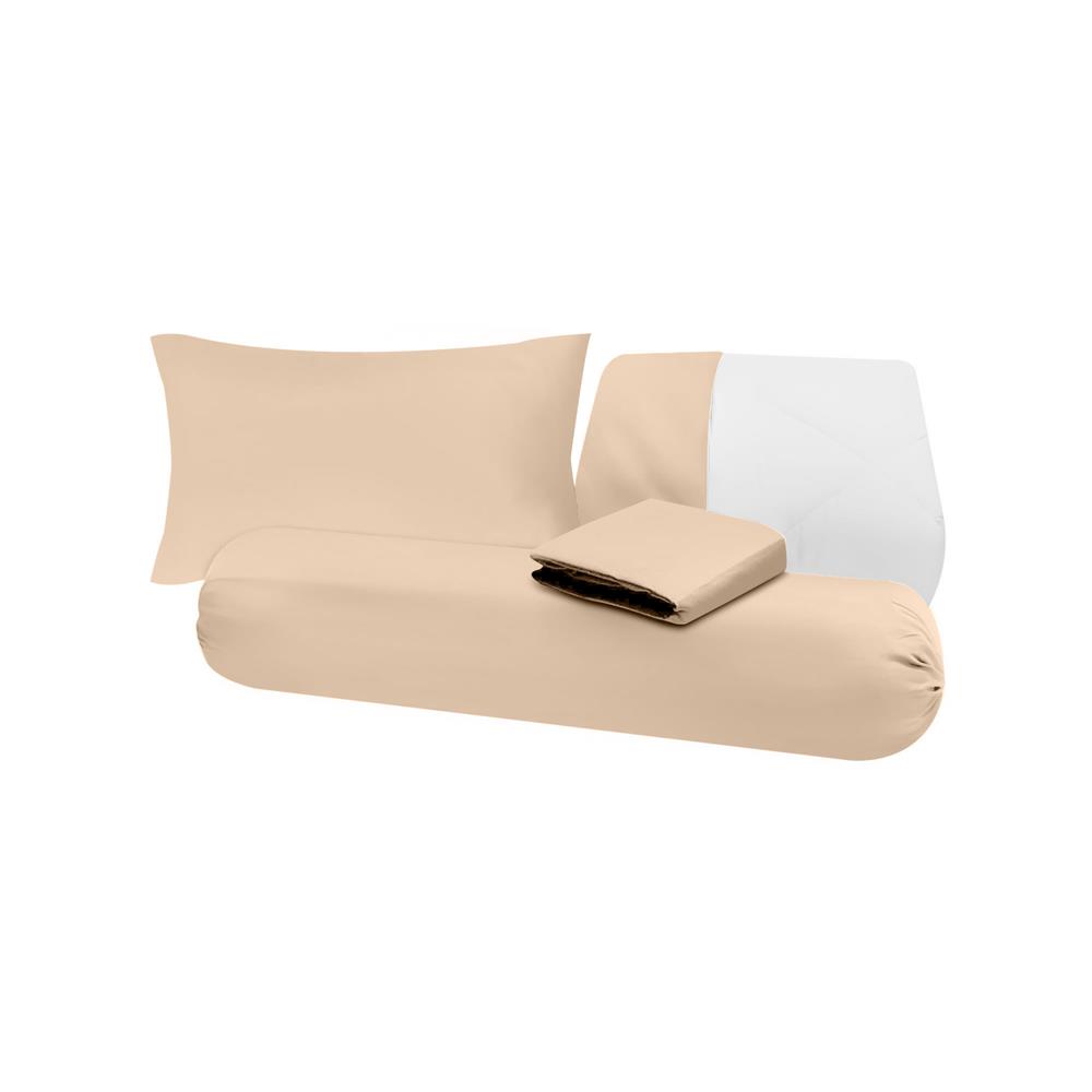 ชุดผ้าปูที่นอน 3.5 ฟุต (ชุด 4 ชิ้น) SANTA BEDDING สี BROWN/WHITE